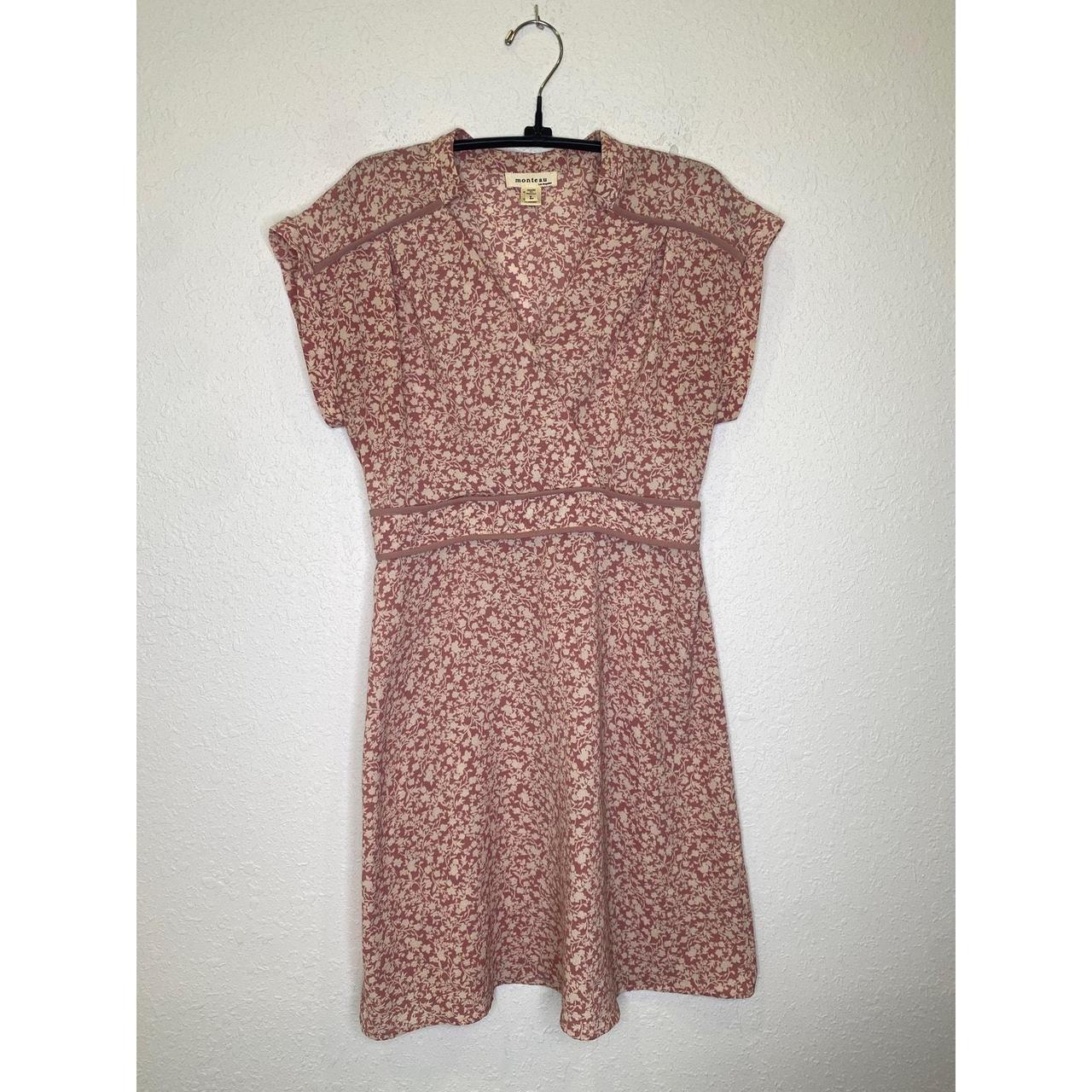 Monteau Los Angeles short cap sleeve floral mini... - Depop