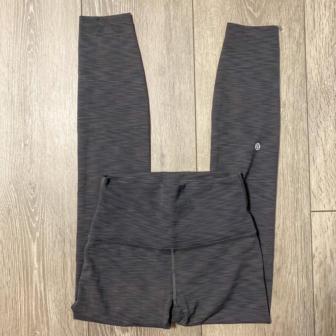 heathered black / heathered grey align leggings size - Depop