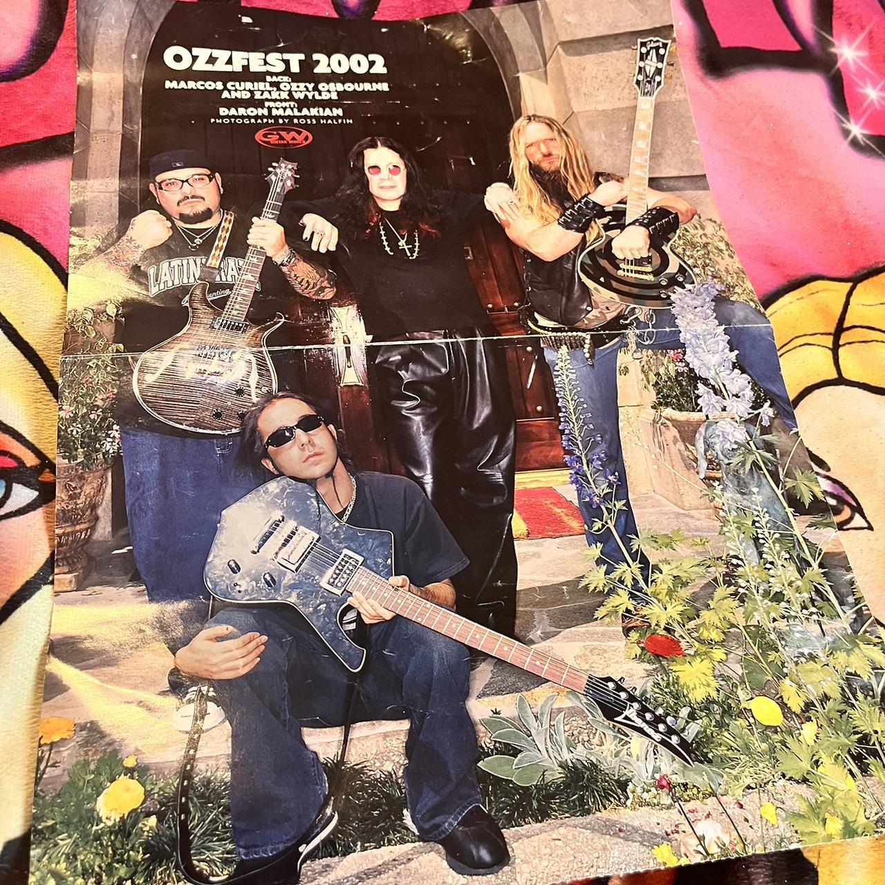 Vintage iconic 2002 OzzFest poster Featuring Ozzy... - Depop