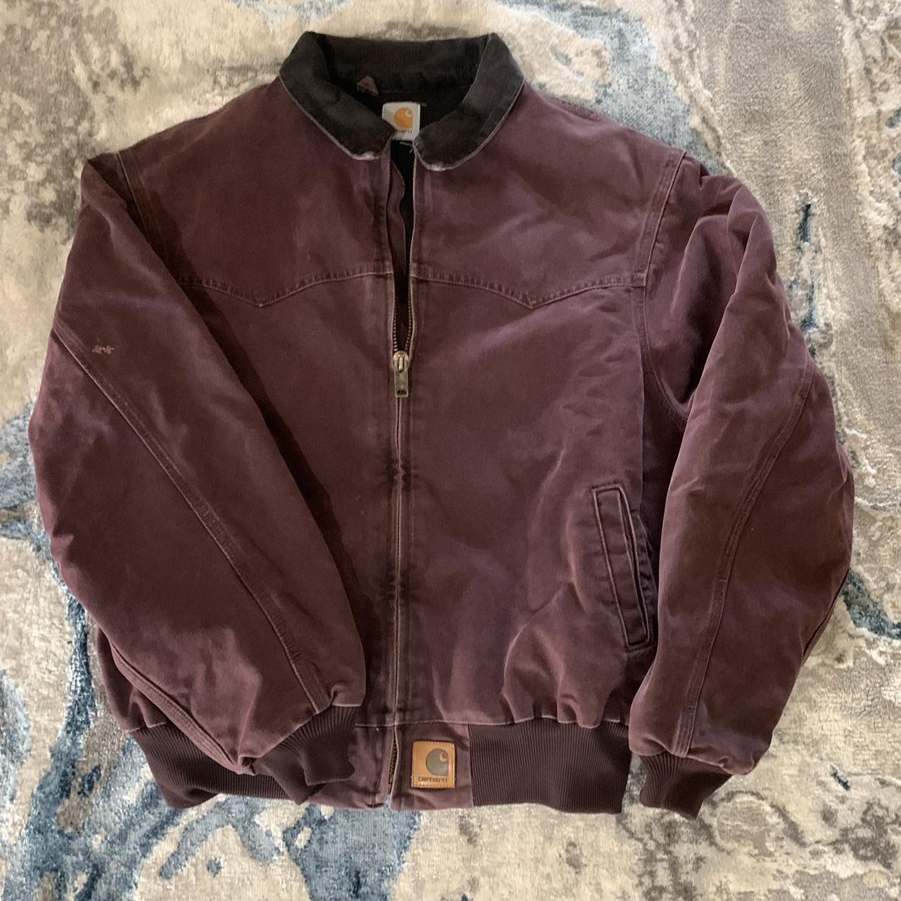 Vintage maroon carhartt jacket Depop