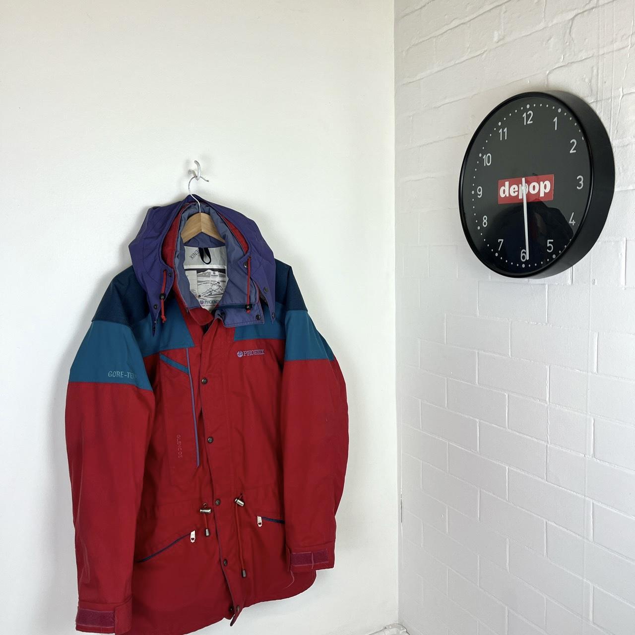 90's Phoenix Goretex Red Full Zip Windbreaker Coat... - Depop