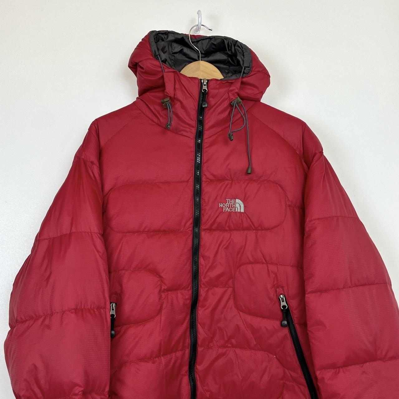 The North Face Pertex Red Hooded Down Fill Padded