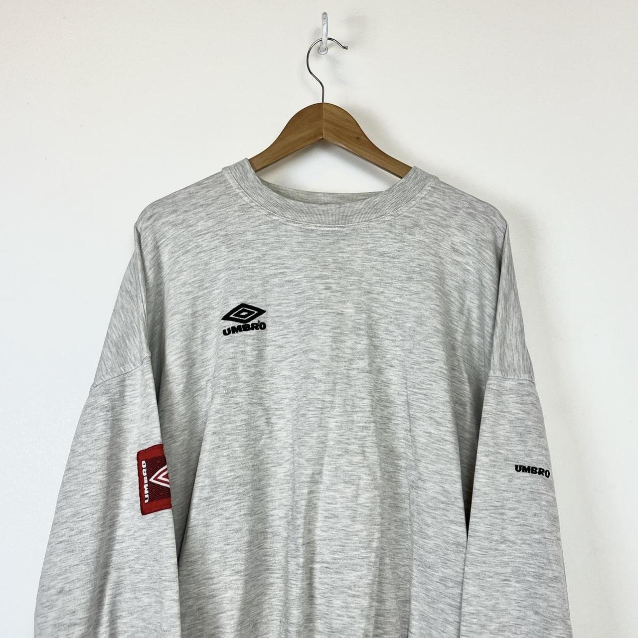 00's Umbro Pro Training Marl Grey Embroidered... - Depop