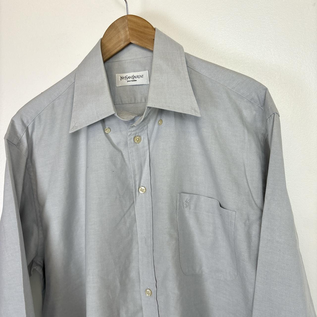 Yves Saint Laurent YSL Grey Formal Shirt 📍Size - | Depop