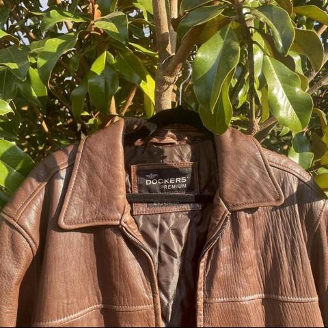 dockers premium leather jacket