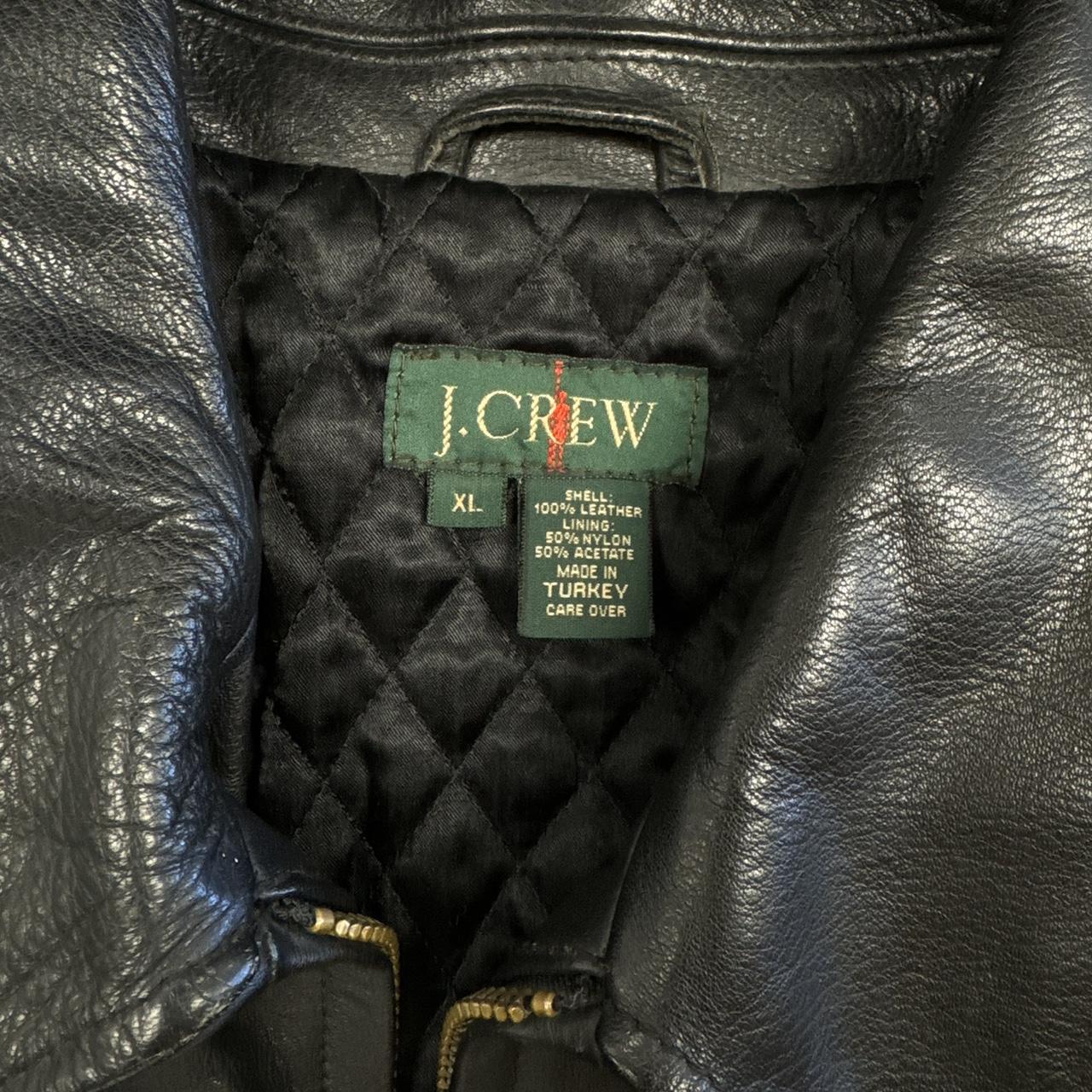 Vintage 90s J. Crew 100% genuine leather jacket. | Depop