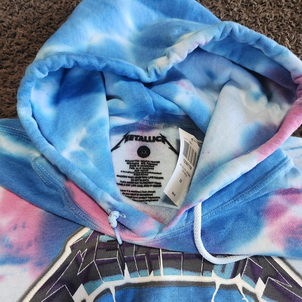 Metallica tie clearance dye hoodie