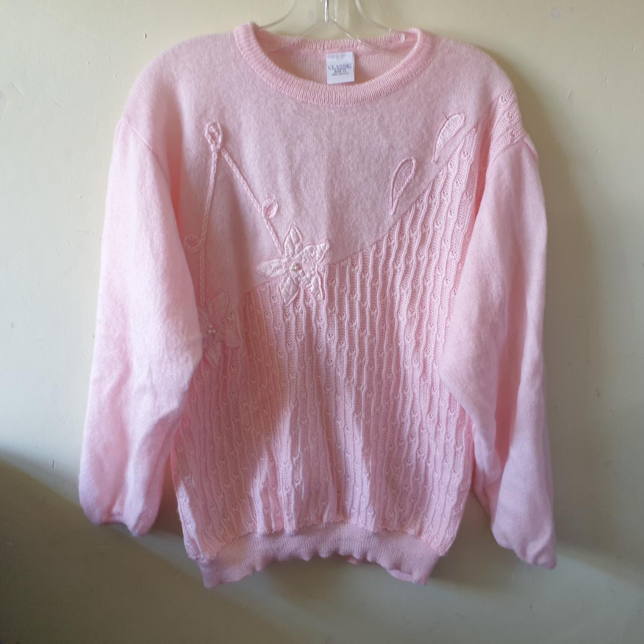 Vintage 80s 90s Soft Knit Jumper Sz 10 12 Baby... - Depop