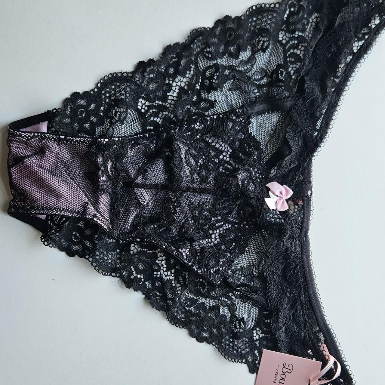 Boux Avenue Black & Pink Mix Lace Ela Elle... - Depop