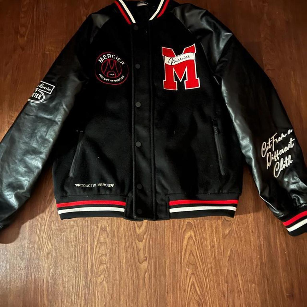 Men’s Mercier varsity jacket Size Medium Pristine... - Depop