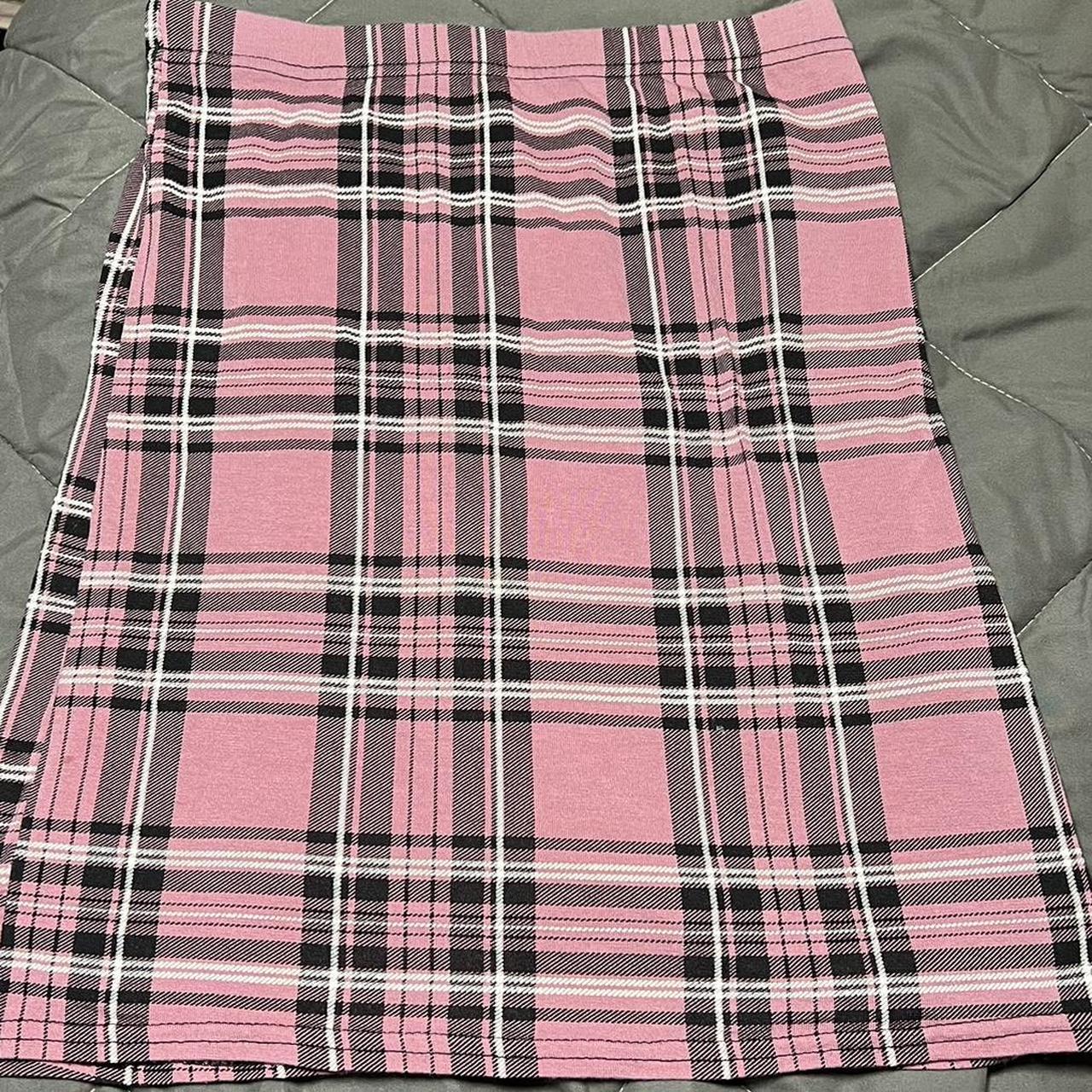 Pink plaid bodycon skirt mean girls inspired from. Depop