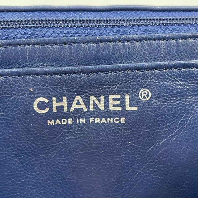 CHANEL - Classic 08 Single Flap Bag - Blue Quilted - Depop