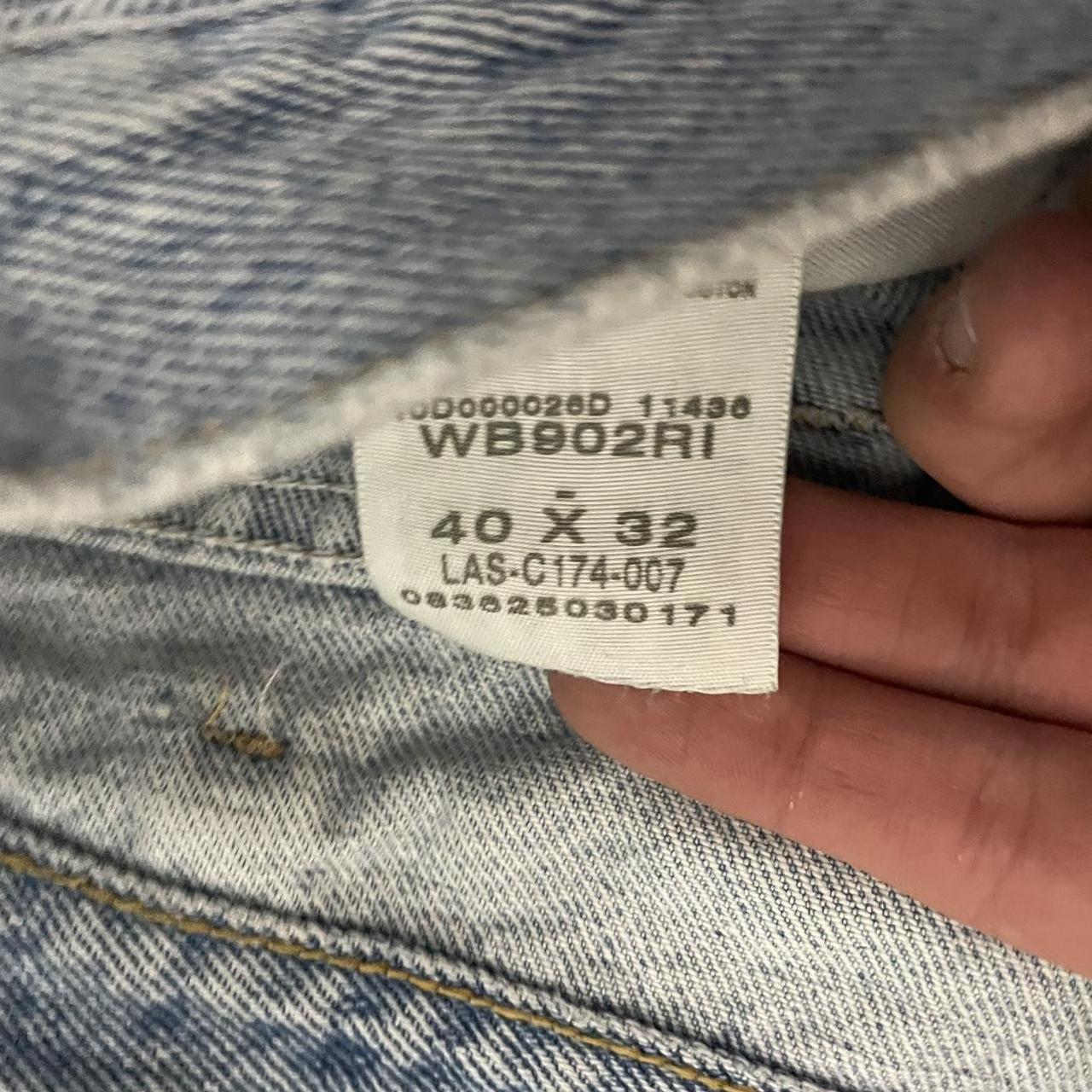 Wrangler Blue Jeans - 40x32 - heavyweight and... - Depop