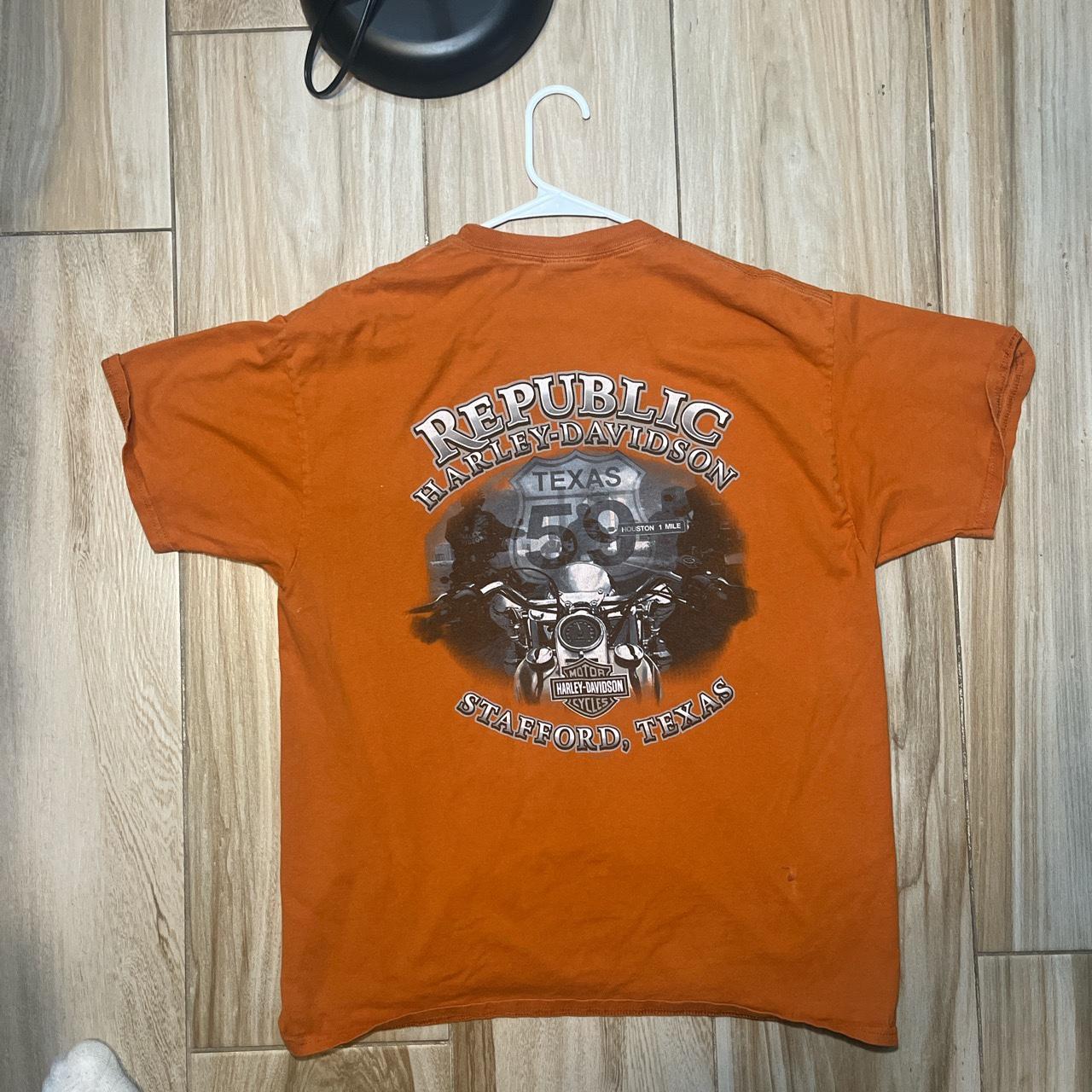 Harley Davidson Men's Orange T-shirt (2)