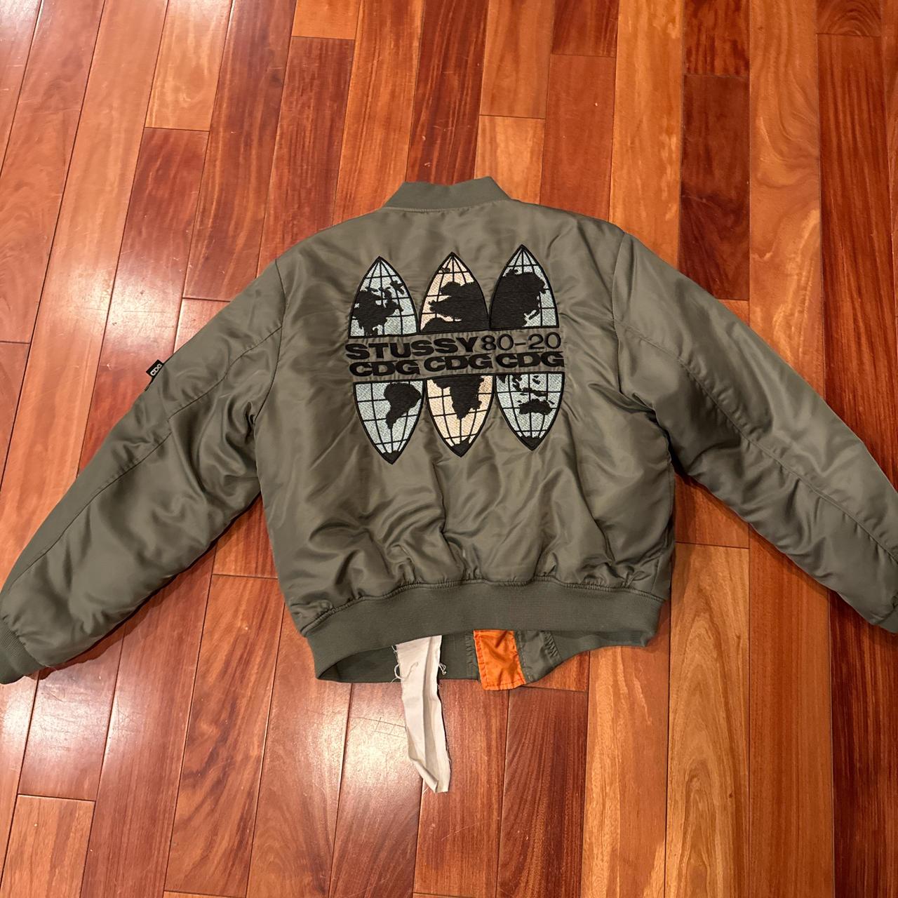 Stussy cdg bomber size medium, Ma-1 jacket in olive...