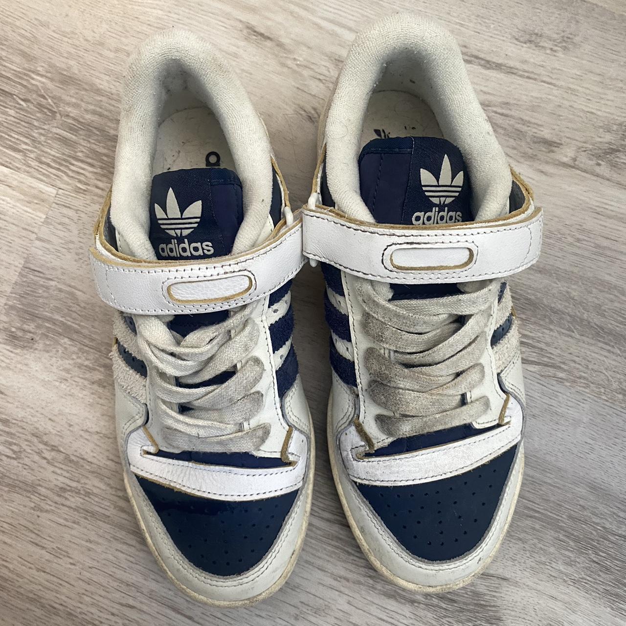 Adidas forum low, “off white collegiate navy”.... - Depop