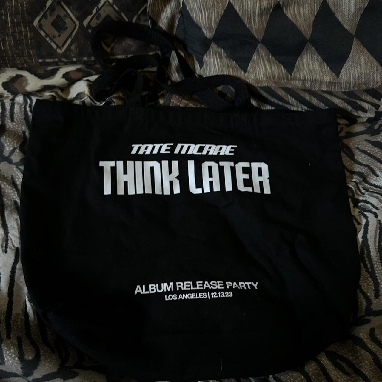 tate mcrae album release part tote bag AND water... - Depop