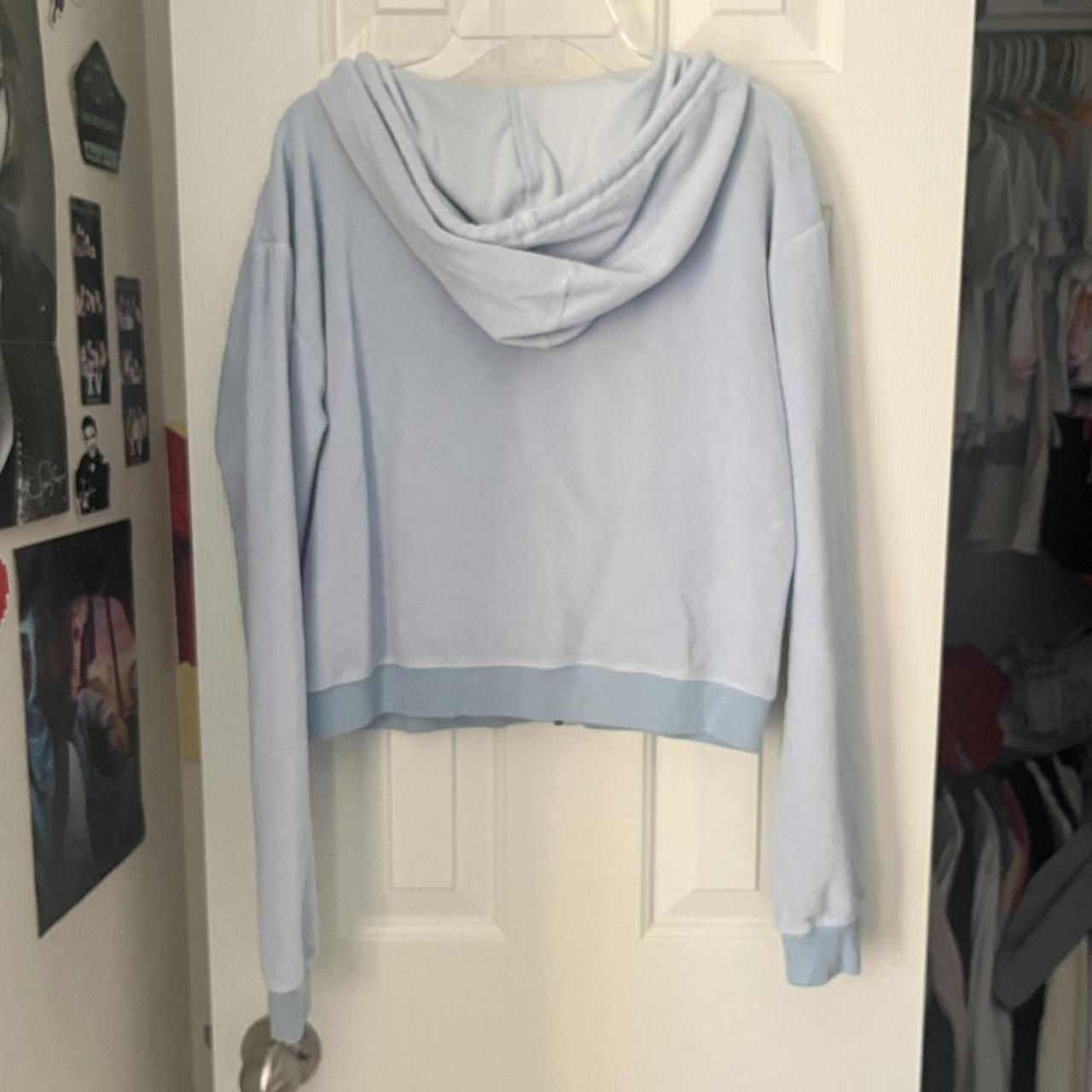 Baby Blue Zip Up size L (oversized fit for s) Depop