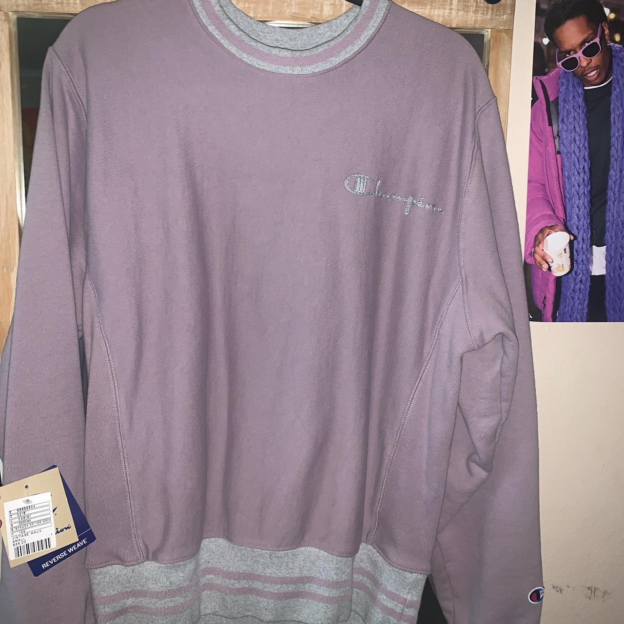 Champion hot sale purple sweatshirt