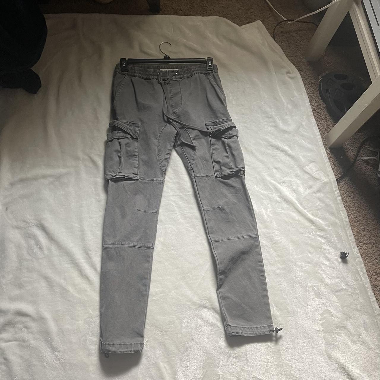 Pacsun grey cargo pants #pacsun #streetwear #skater... - Depop