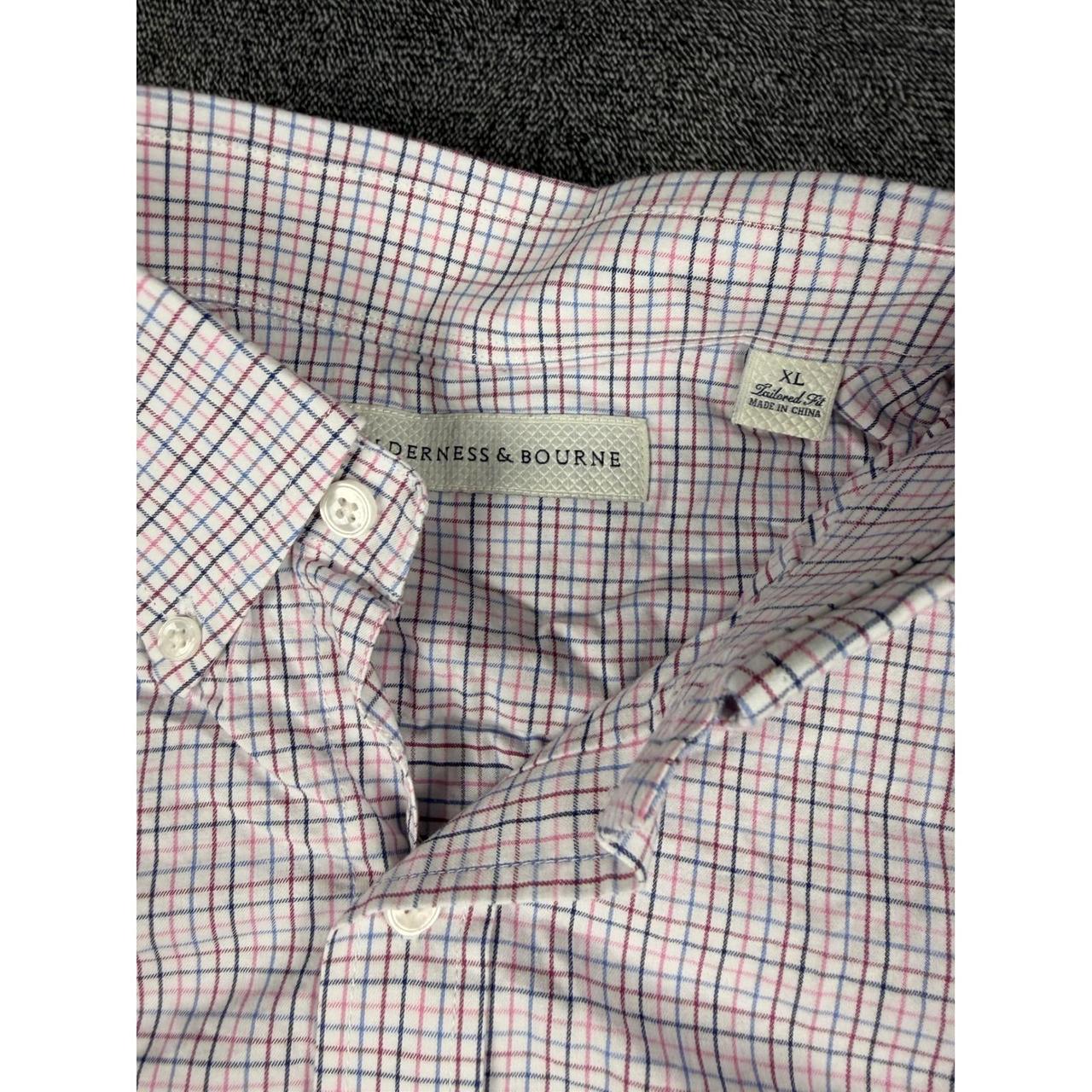 Bourne & hollingsworth men's preloved multi colour preppy casual shirt