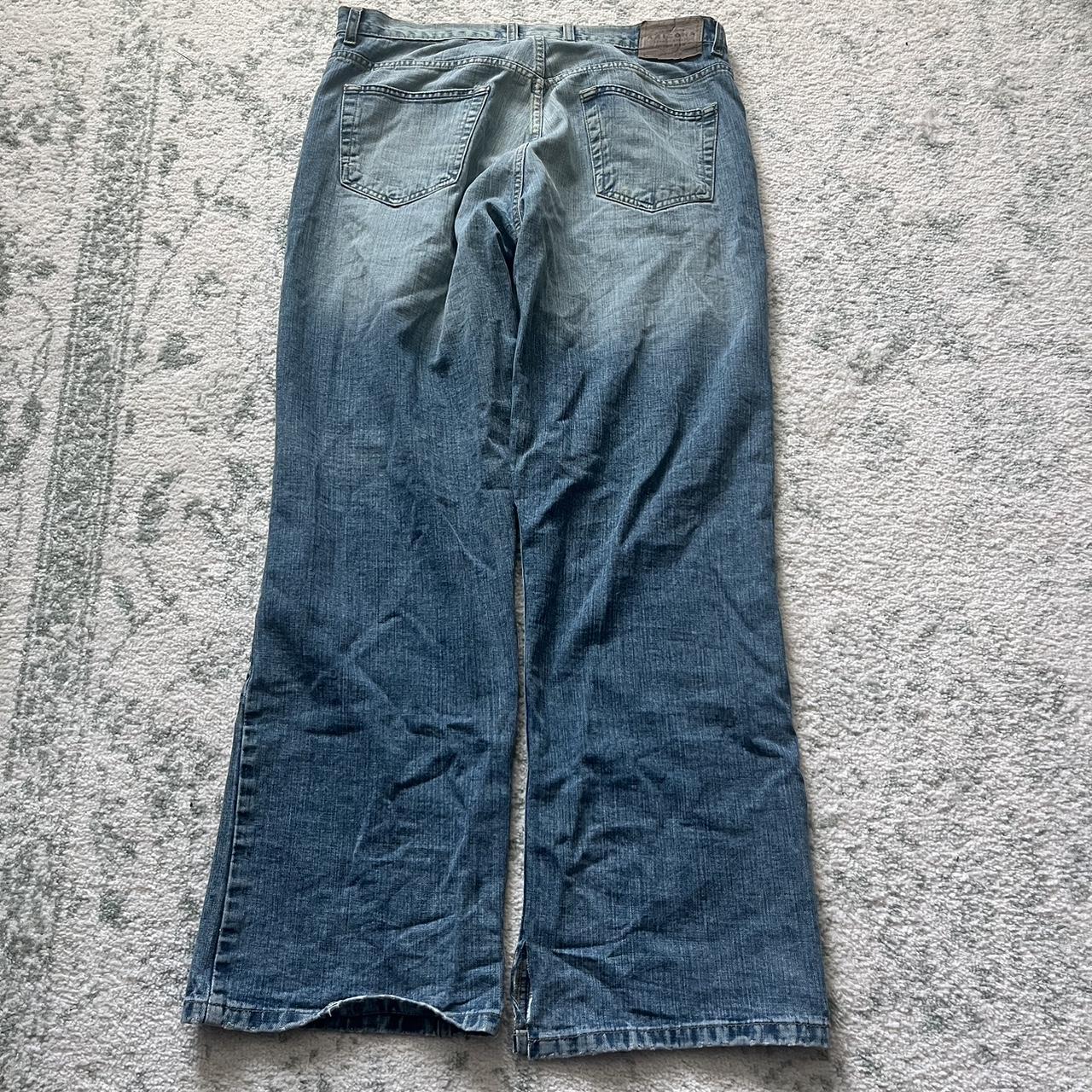 Extremely green faded y2k jeans 36x30 Pics don't do | Depop