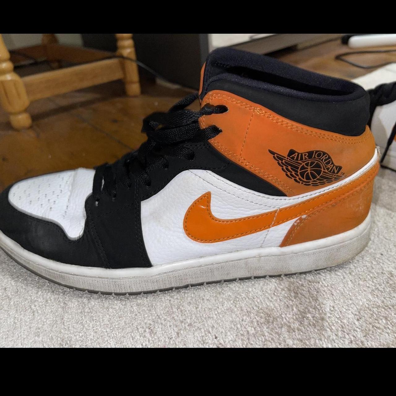 mens orange jordan shoes