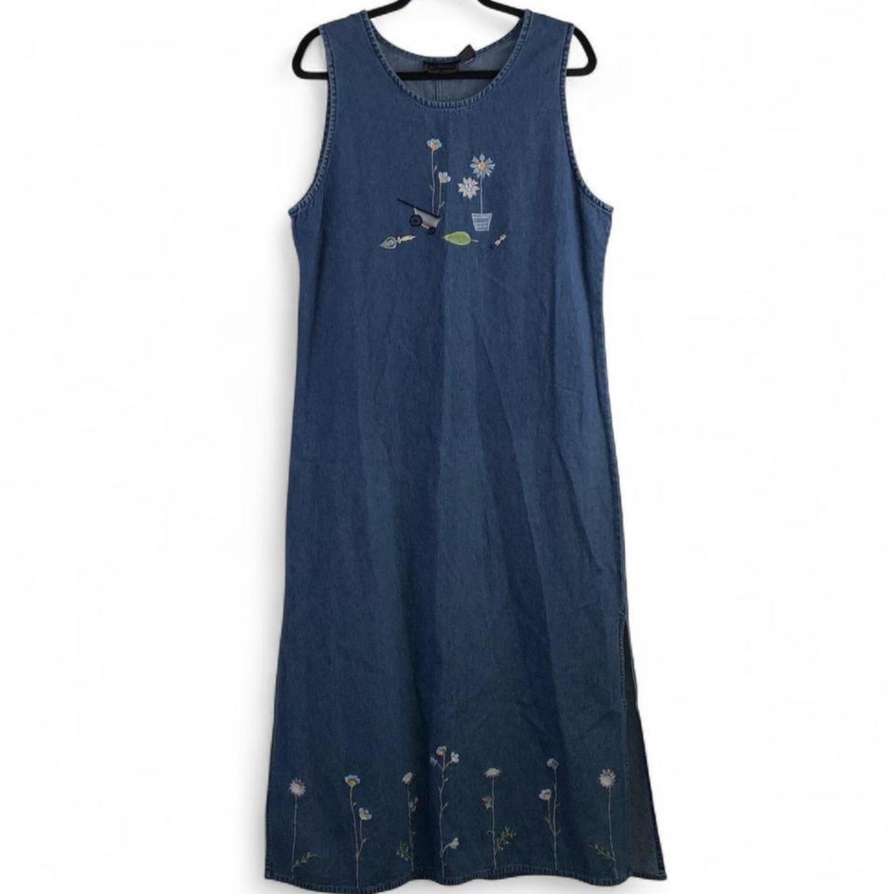 Vintage Women's Maxi Dress - Blue - L – Vintage e… - image 2