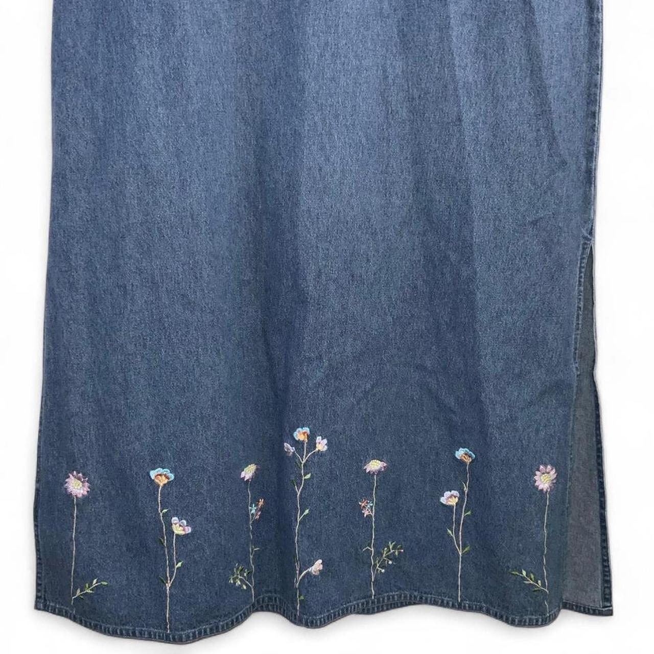 Vintage Women's Maxi Dress - Blue - L – Vintage e… - image 5