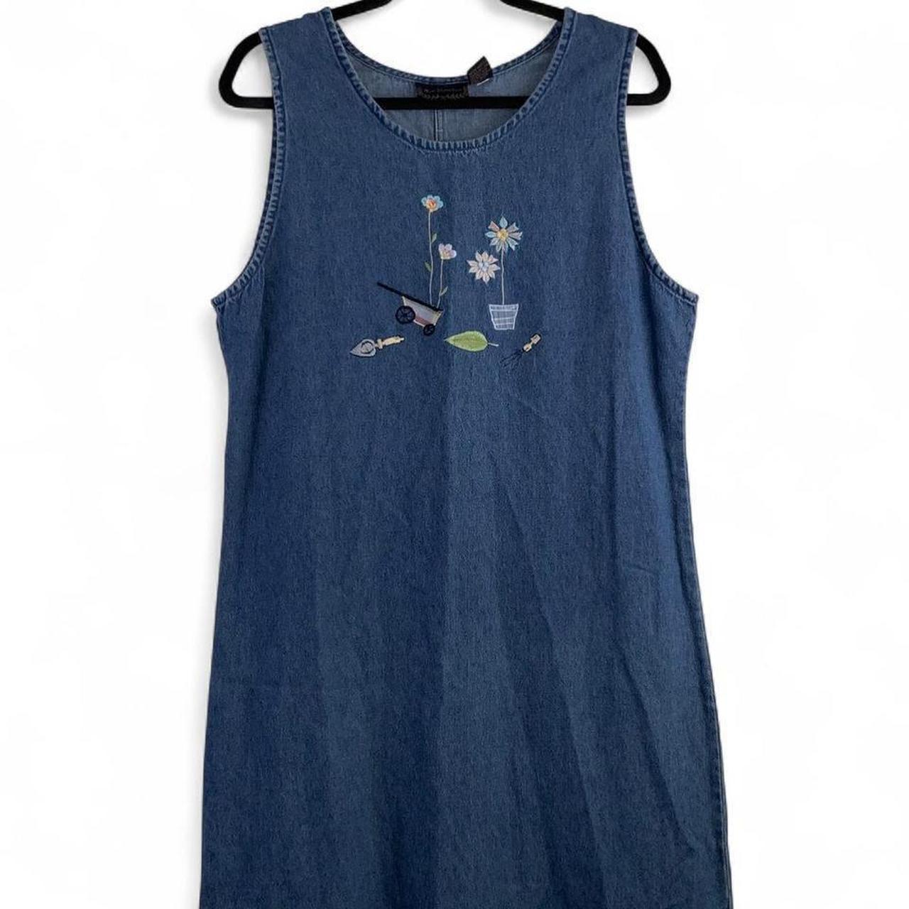 Vintage Women's Maxi Dress - Blue - L – Vintage e… - image 6