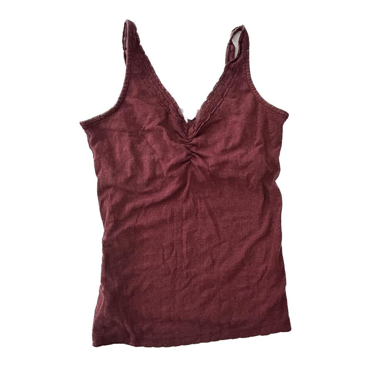 FatFace Women's Red and Burgundy Vest | Depop