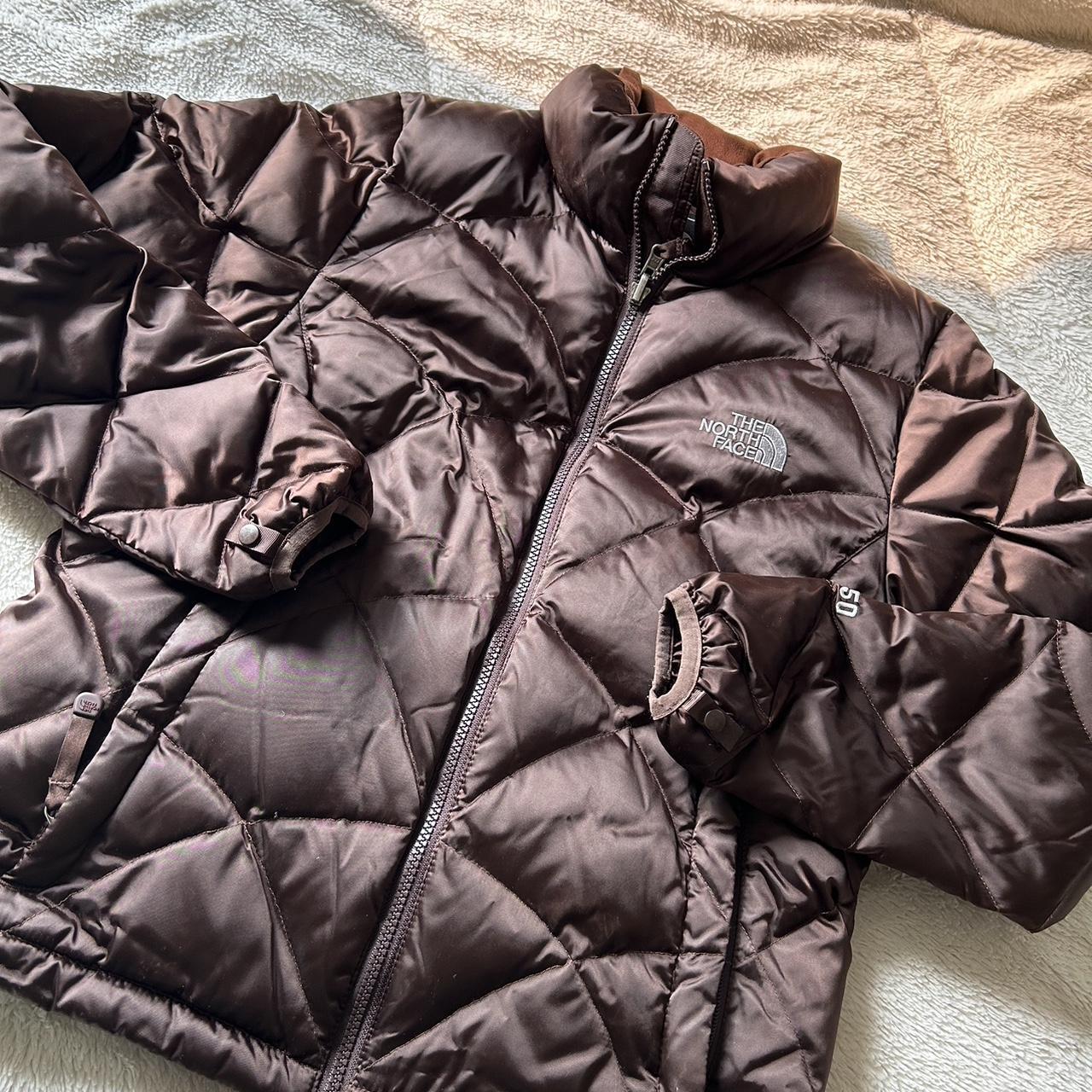 Brown North Face 550 puffer. Unique and rare piece!... - Depop