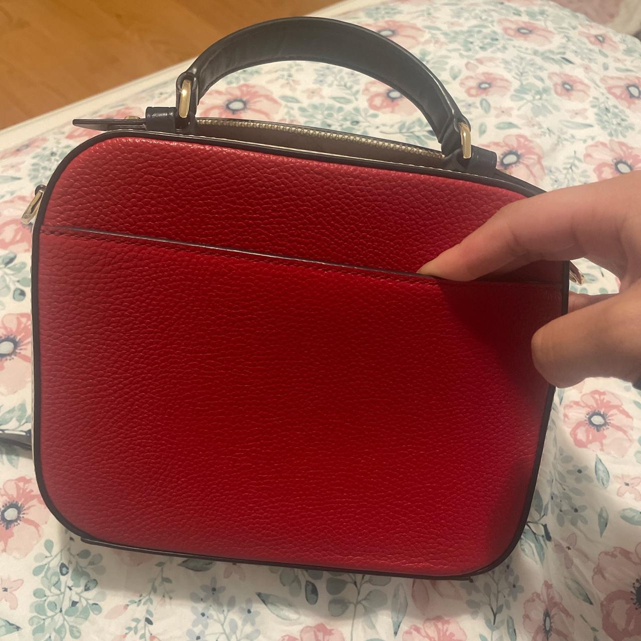 small red michael kors purse