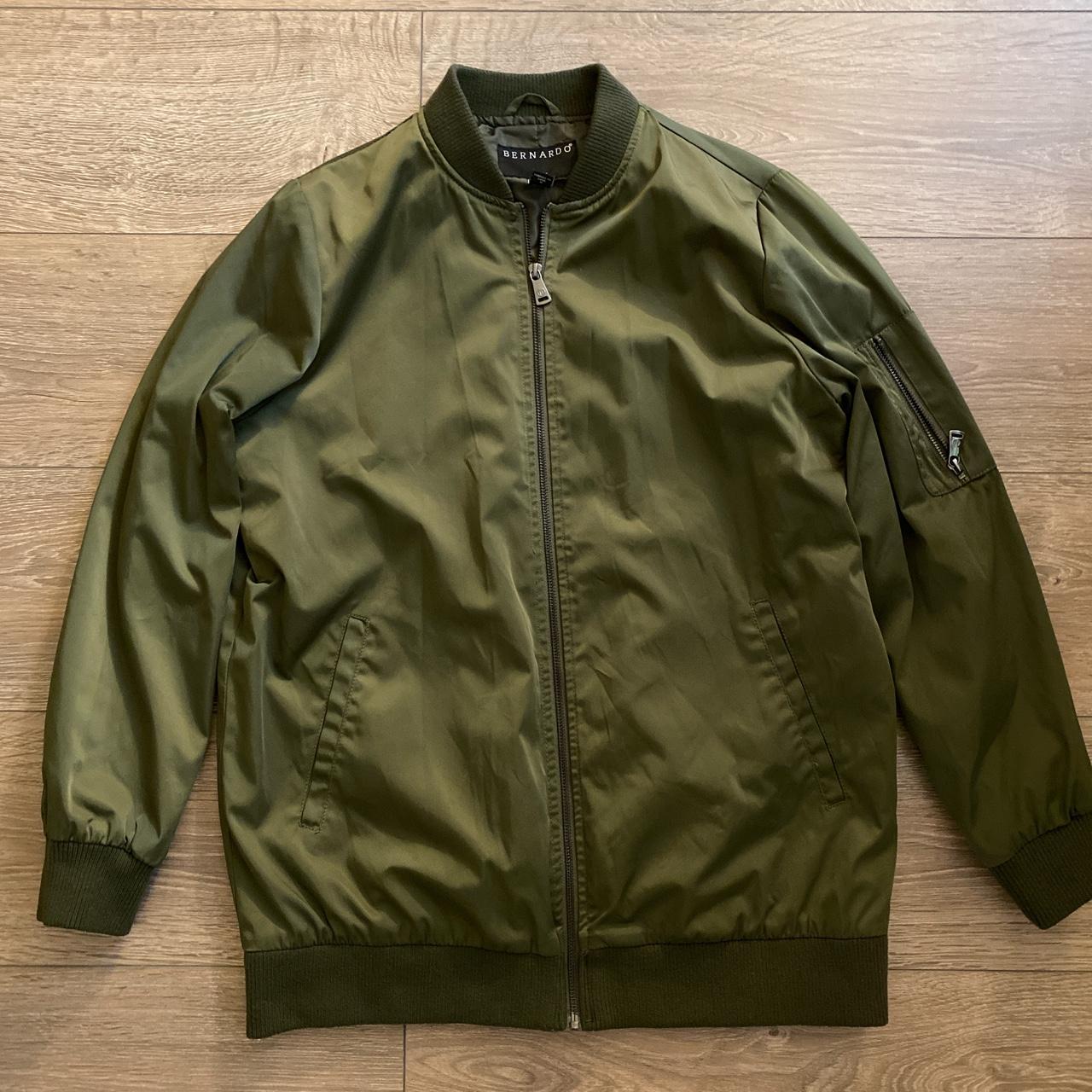 Olive green bomber jackets it’s in really good... - Depop