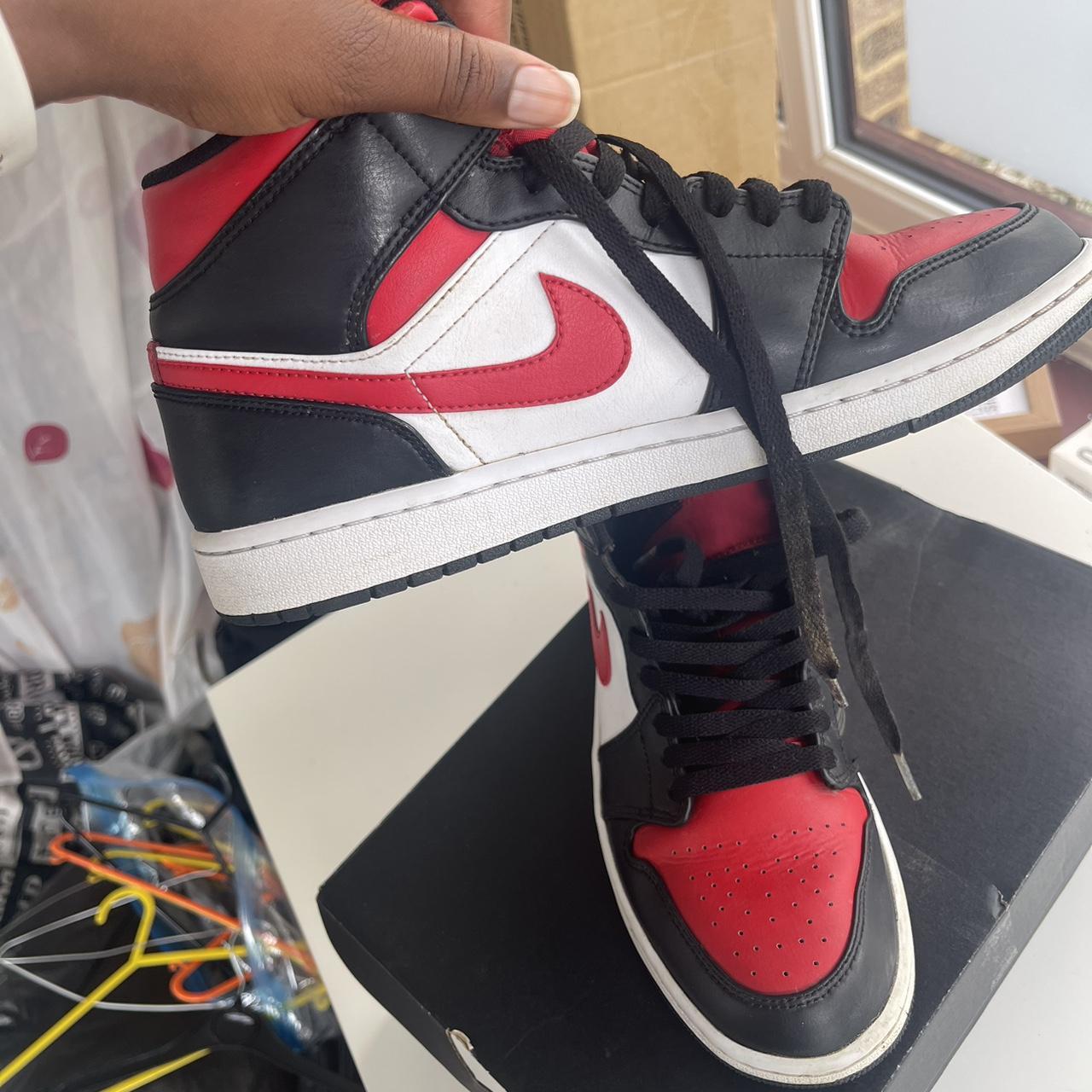 Jordan 1 bred toe used best sale