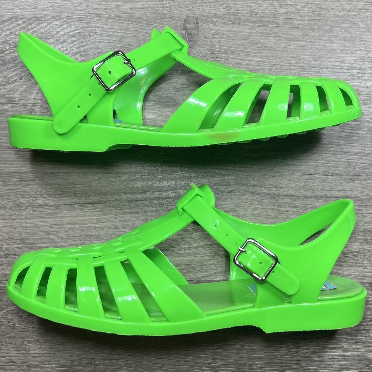 NWT vintage deadstock y2k white and lime green... - Depop