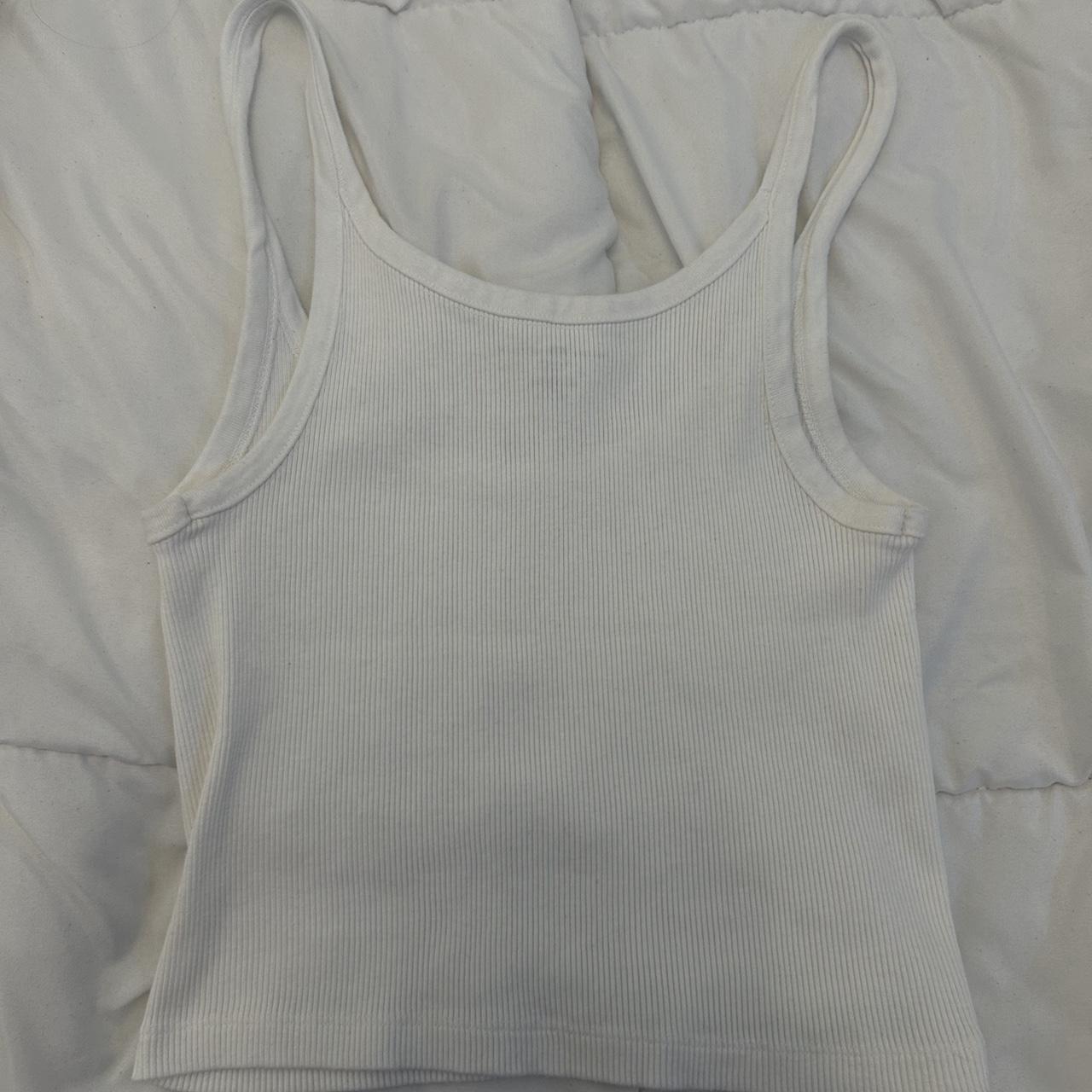 brandy melville white tank top🤍 very cute never... Depop
