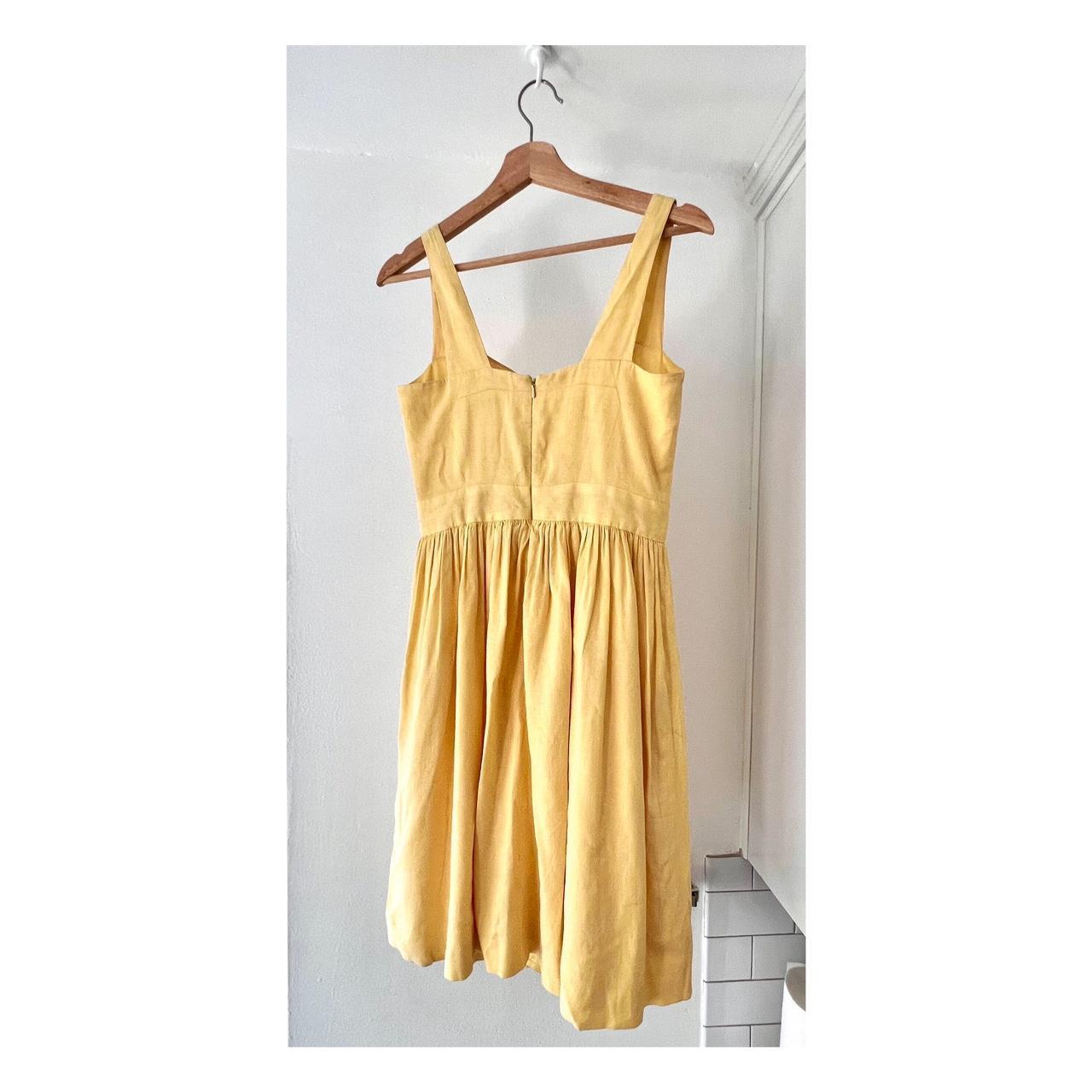 Sunny pastel yellow French Connection linen blend... - Depop