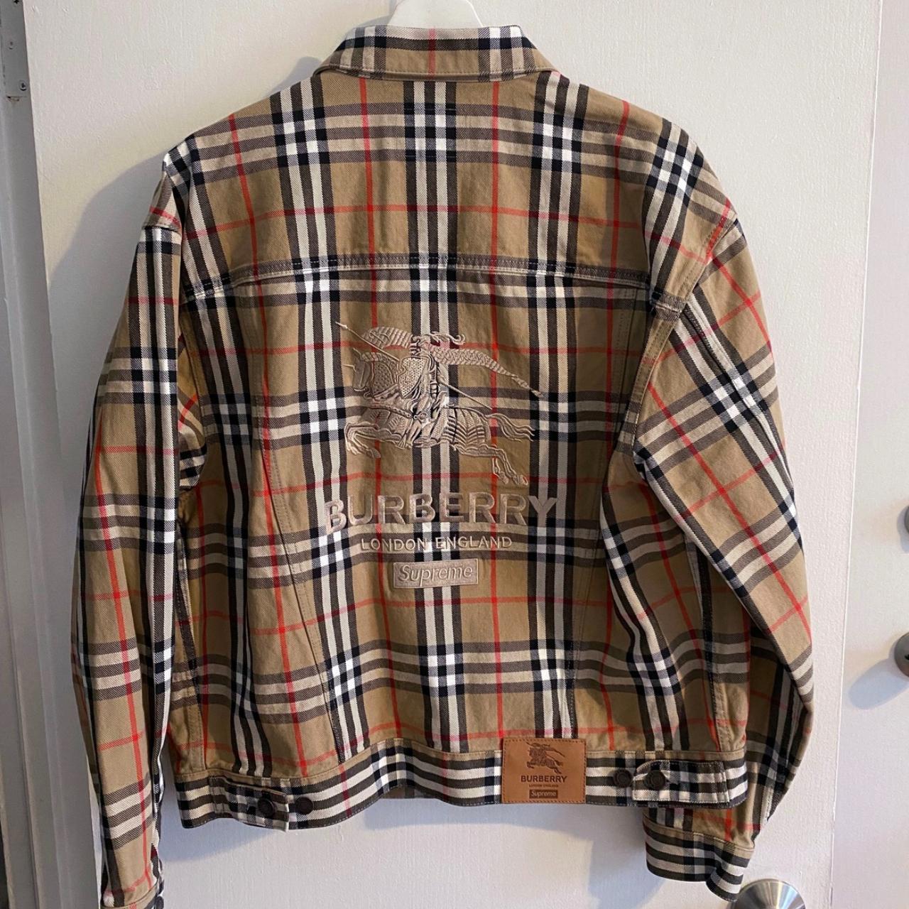 Burberry × Supreme Supreme x Burberry Denim Trucker | Depop Burberry × Supreme Supreme x Burberry Denim Trucker | Depop