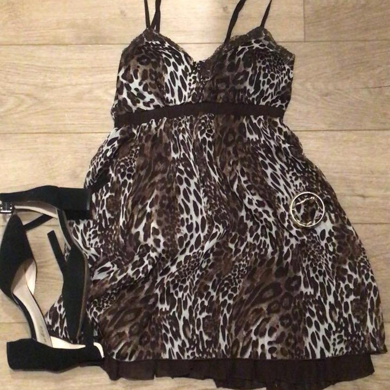 Leopard print hotsell babydoll dress