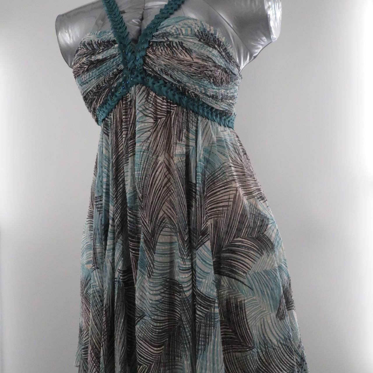 BCBG Max Azria silk and rayon blend feather print Depop