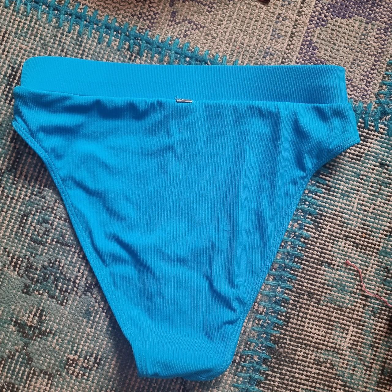 Topanga bright blue bikini high leg cheeky bottoms.... - Depop