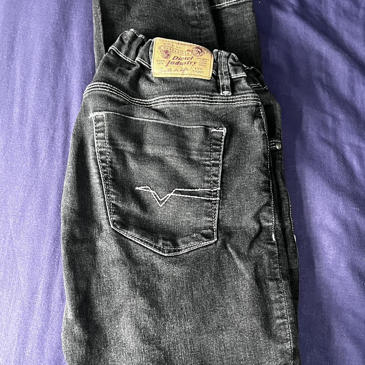 SLIM FIT BLACK DIESEL JEANS - Small W30 - Depop