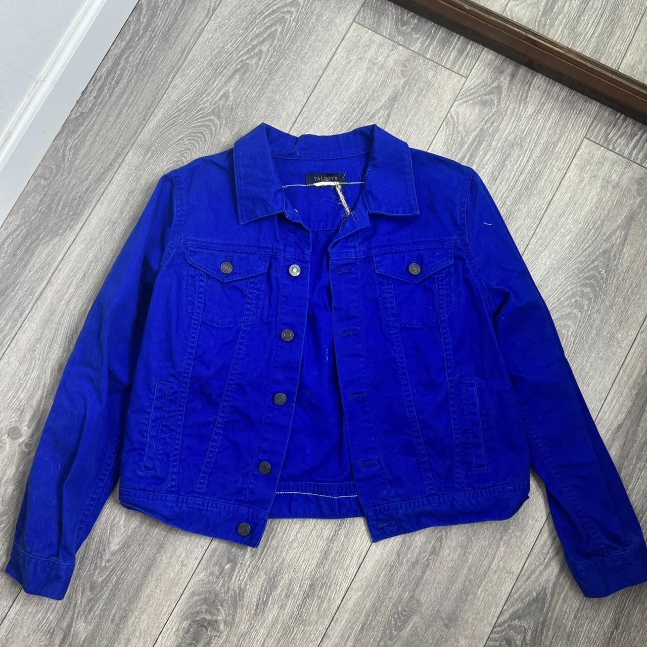 Royal Blue Denim Jacket upcycled & reworked Depop