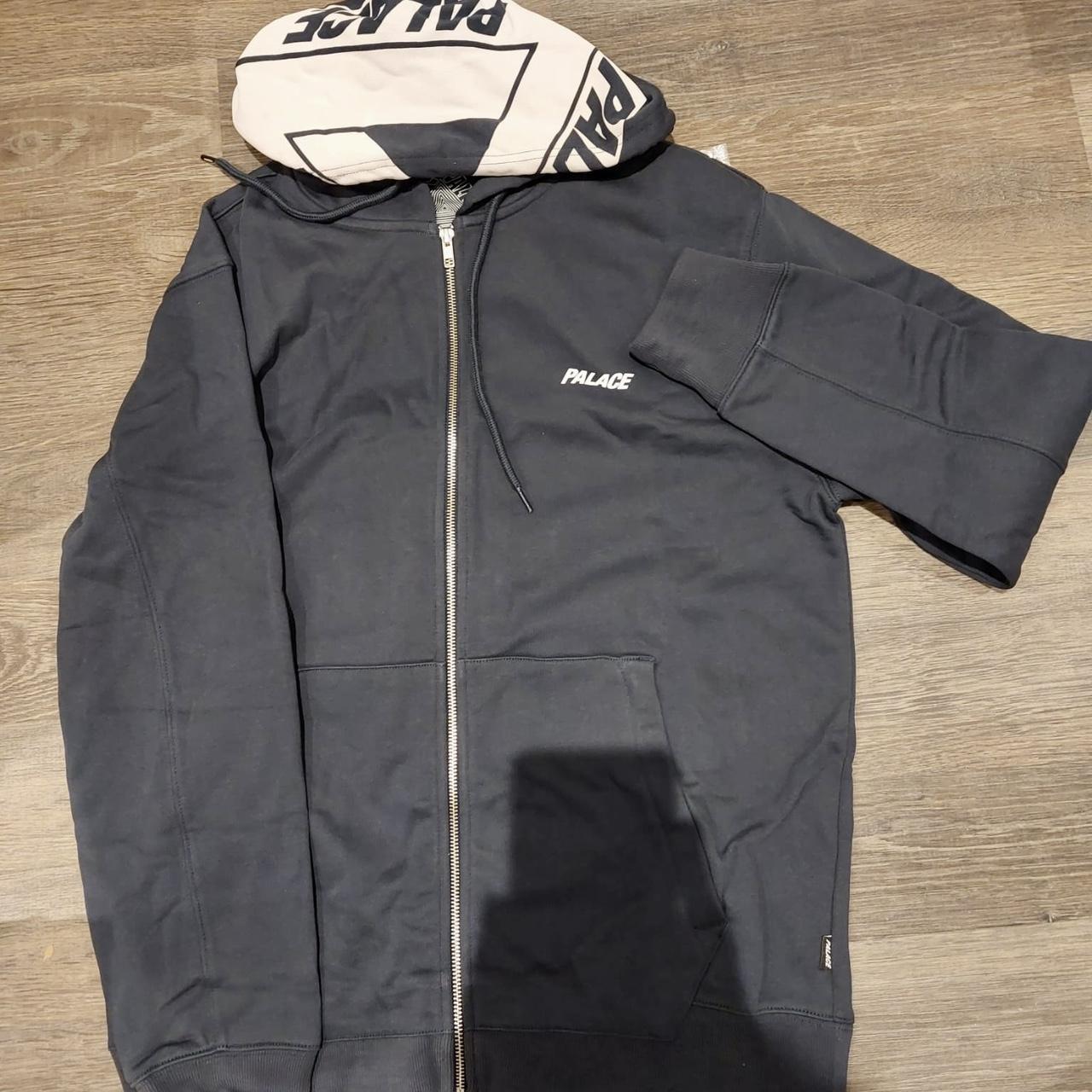 Palace navy zip hoodie - never worn and brand new,... - Depop