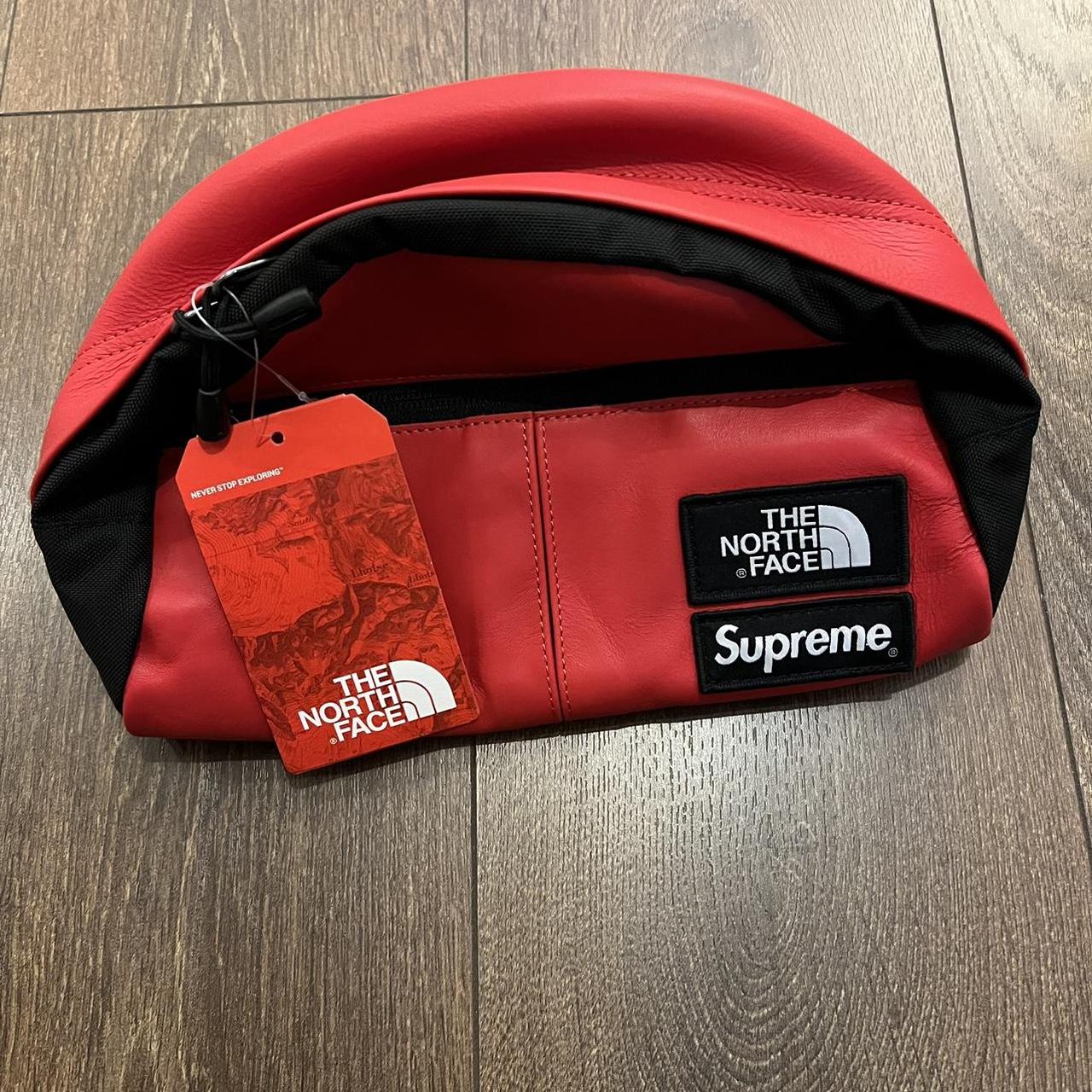 Supreme x The North Face leather Roo II lumbar pack Depop