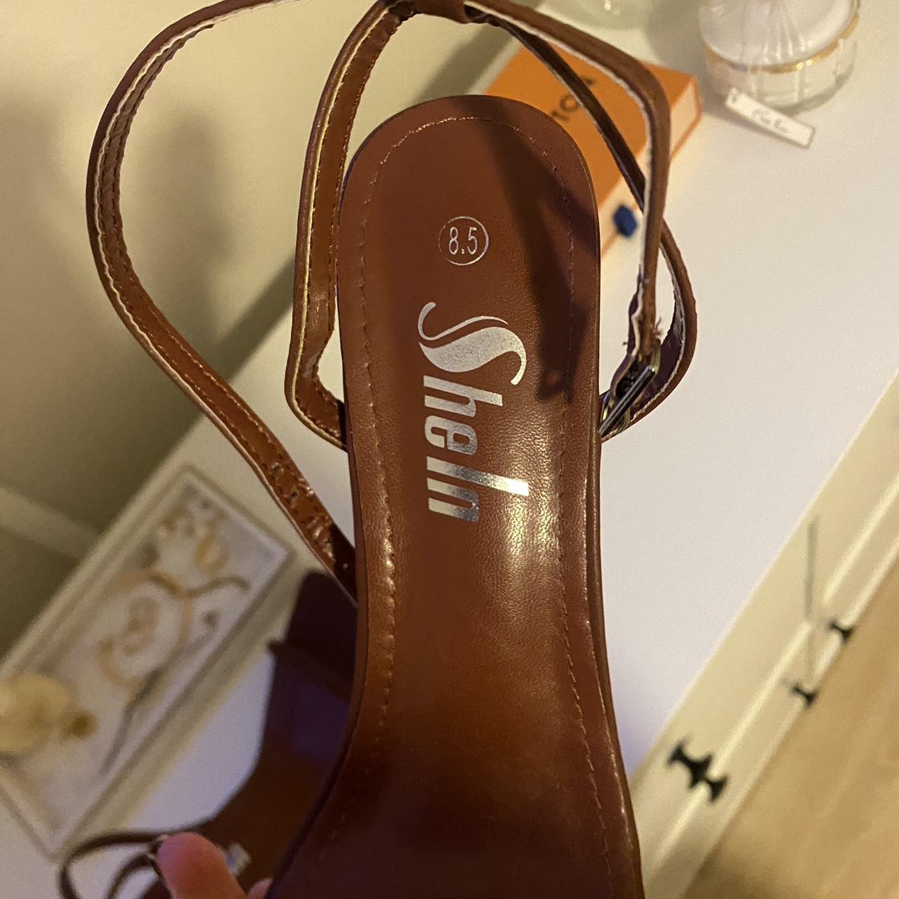 ON HOLD DO NOT BUY SHEIN brown strappy heels (size... Depop