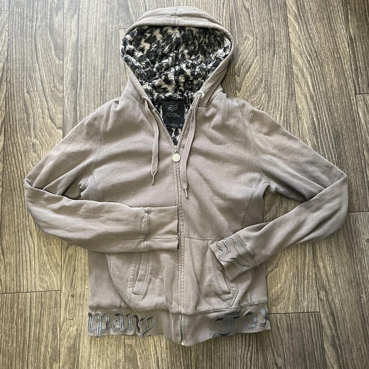 Crazy y2k Fox racing snow leopard lined faux fur | Depop