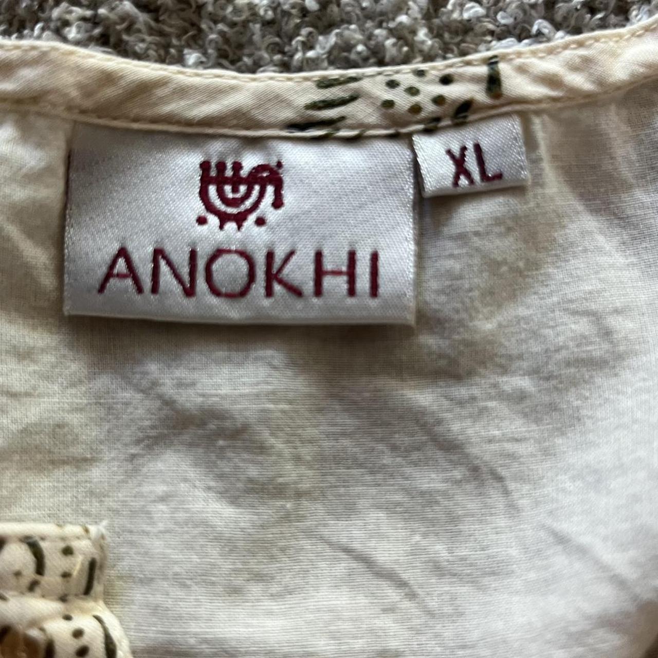 ANOKHI Women's Cream and Brown Blouse (4)