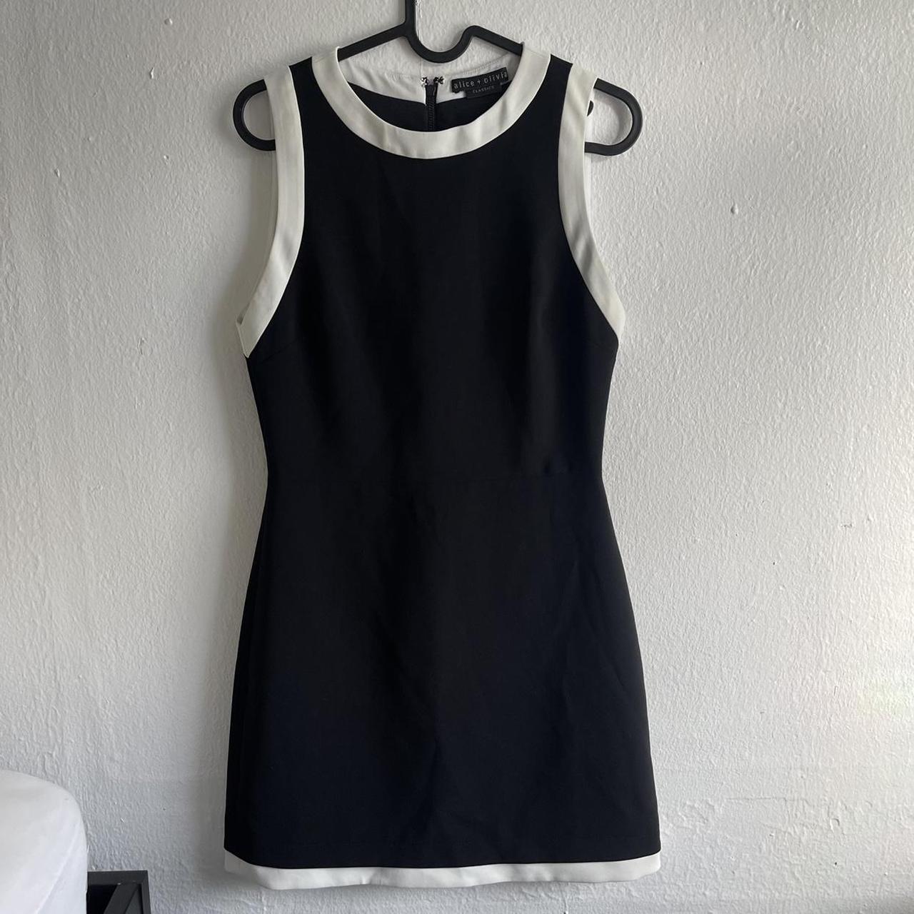 alice + olivia Women's Black and White Dress